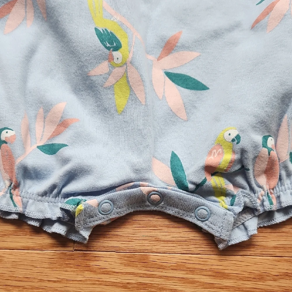 NWT Carter's Baby Blue Parrot Romper 24 Months